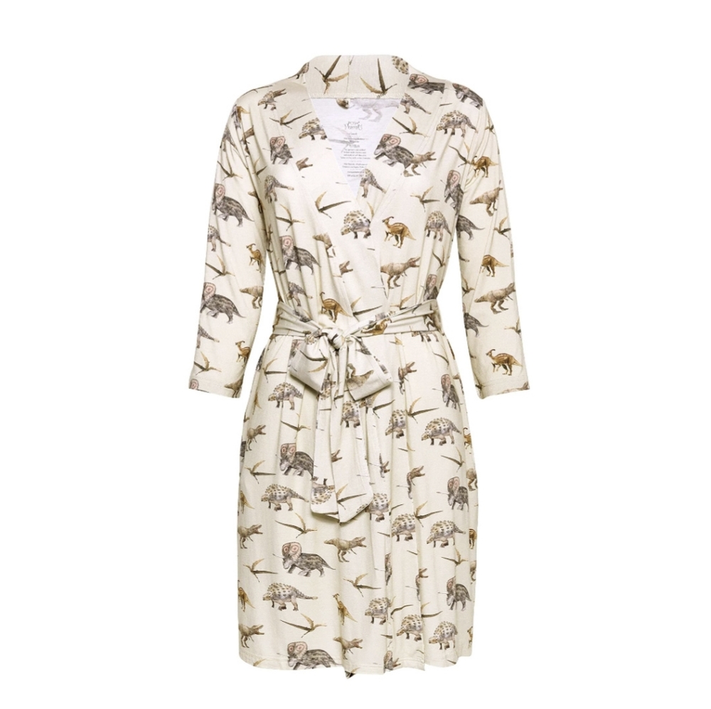 Posh Peanut Vintage Dino Maternity Robe - Medium